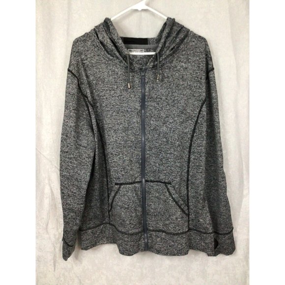 JGX Performance Hooded Jacket Size 3X Gray Black Quick Dry Comfort Women's - Picture 1 of 3